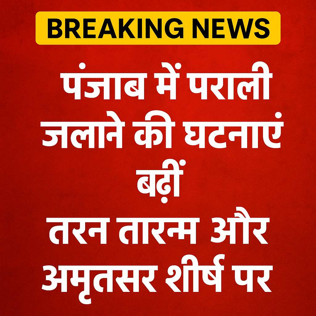 Punjab Stubble Burning 2025 - Tarn Taran and Amritsar News