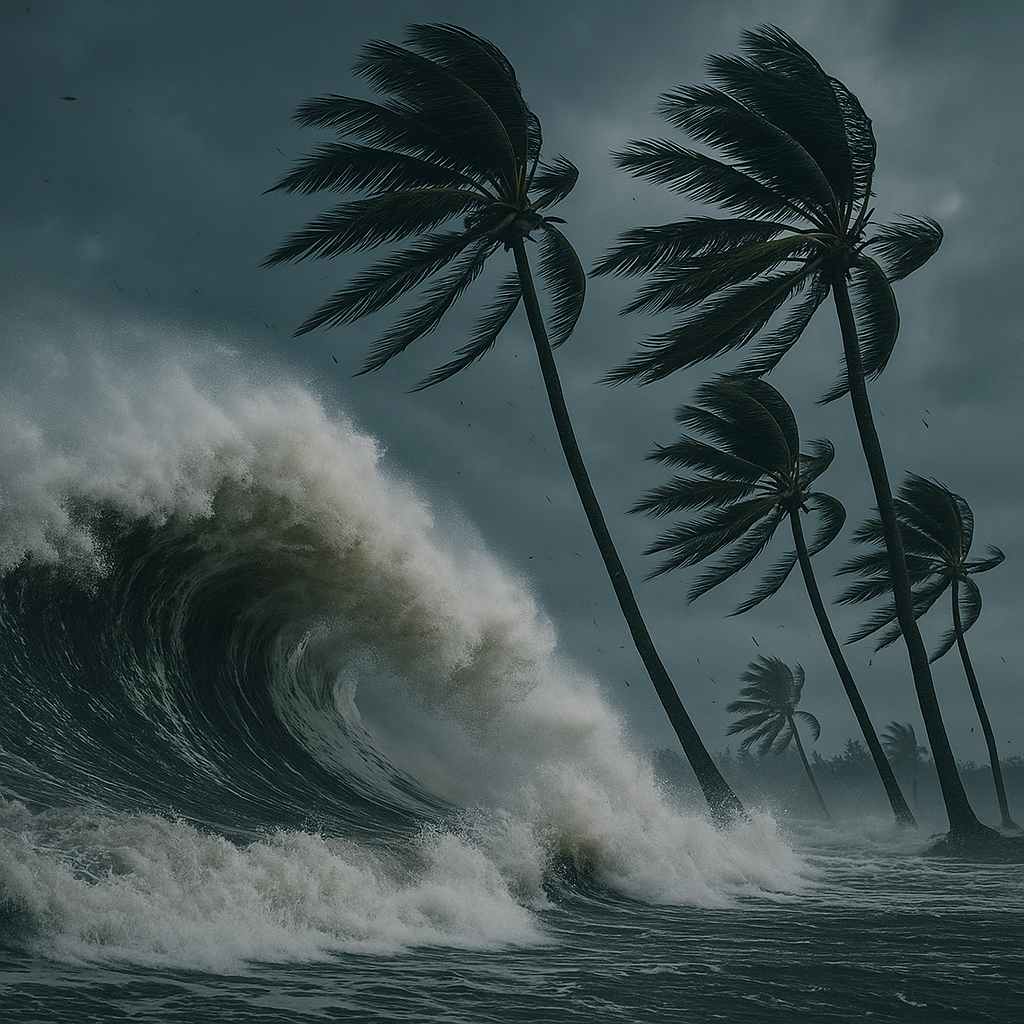 Cyclone Montha तूफान सुनामी लहरें ओडिशा आंध्र