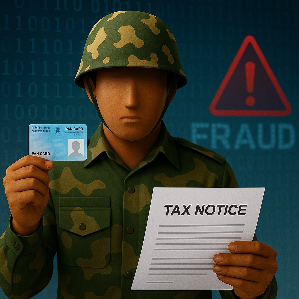 PAN Card Scam 2025 CRPF Jawan Fake Company Tax Notice